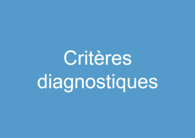 Critères diagnostiques du TSA