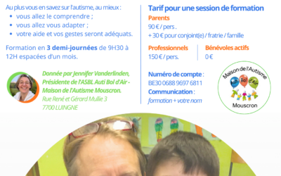 13 octobre,10 novembre et 08 décembre – Forme toi à l’autisme